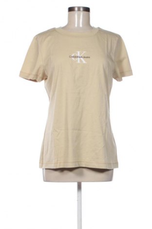 Γυναικείο t-shirt Calvin Klein Jeans, Μέγεθος XL, Χρώμα  Μπέζ, Τιμή 43,99 €