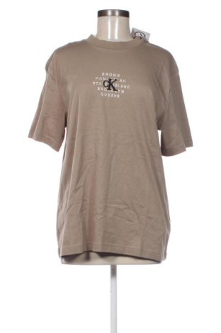 Damski T-shirt Calvin Klein Jeans, Rozmiar S, Kolor Brązowy, Cena 188,99 zł