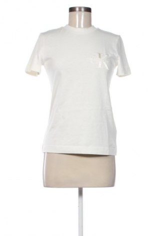 Damski T-shirt Calvin Klein Jeans, Rozmiar XS, Kolor Biały, Cena 193,99 zł