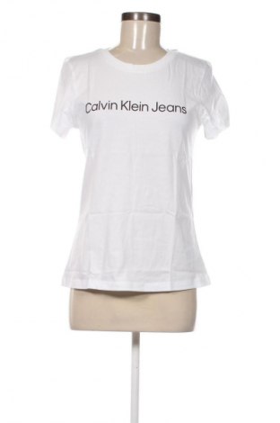 Damen T-Shirt Calvin Klein Jeans, Größe M, Farbe Weiß, Preis € 53,99