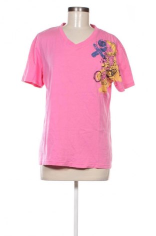 Damski T-shirt Desigual, Rozmiar L, Kolor Różowy, Cena 62,07 zł