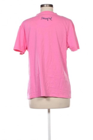 Damski T-shirt Desigual, Rozmiar L, Kolor Różowy, Cena 62,07 zł