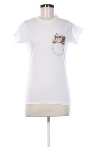 Γυναικείο t-shirt Gildan, Μέγεθος M, Χρώμα Λευκό, Τιμή 8,70 €