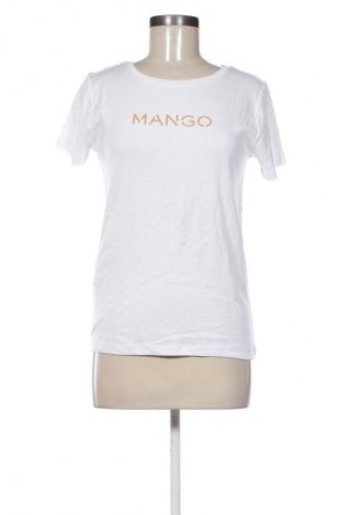 Γυναικείο t-shirt Mango, Μέγεθος L, Χρώμα Λευκό, Τιμή 21,38 €