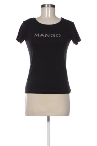 Γυναικείο t-shirt Mango, Μέγεθος S, Χρώμα Μαύρο, Τιμή 21,38 €