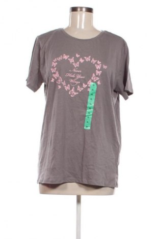 Damen T-Shirt Sinsay, Größe XL, Farbe Grau, Preis 13,30 €
