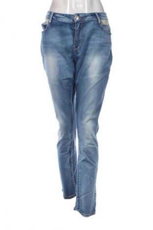 Blugi de femei Kiss Pink, Mărime 3XL, Culoare Albastru, Preț 76,30 Lei