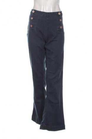 Blugi de femei Promod, Mărime M, Culoare Albastru, Preț 142,49 Lei