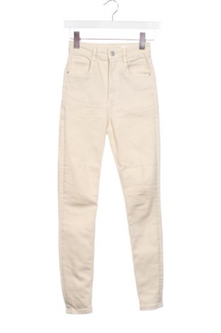 Dámske džínsy  Zara, Veľkosť XS, Farba Kremová, Cena  13,80 €