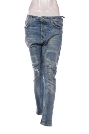 Damskie jeansy Zara, Rozmiar L, Kolor Niebieski, Cena 88,99 zł