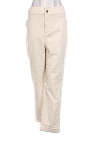 Damskie sztruksy Kiabi, Rozmiar 3XL, Kolor ecru, Cena 77,99 zł