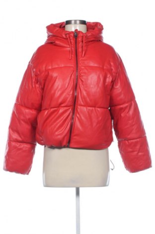 Damen Lederjacke Bershka, Größe XS, Farbe Rot, Preis 29,74 €
