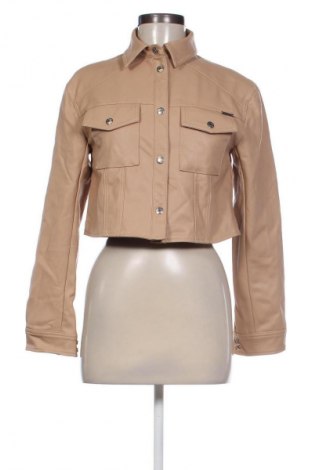 Geacă de piele pentru femei Calvin Klein Jeans, Mărime XS, Culoare Bej, Preț 474,99 Lei