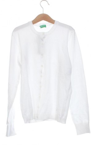 Kinder Strickjacke United Colors Of Benetton, Größe 10-11y/ 146-152 cm, Farbe Weiß, Preis 38,99 €