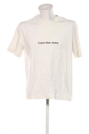 Ανδρικό t-shirt Calvin Klein Jeans, Μέγεθος L, Χρώμα Εκρού, Τιμή 50,99 €