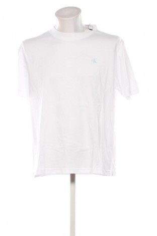 Herren T-Shirt Calvin Klein Jeans, Größe L, Farbe Weiß, Preis € 33,99