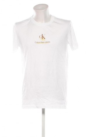 Мъжка тениска Calvin Klein Jeans, Размер L, Цвят Бял, Цена 82,99 лв.