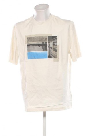 Herren T-Shirt Calvin Klein Jeans, Größe M, Farbe Weiß, Preis 40,99 €