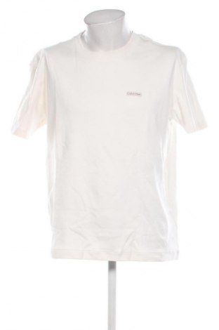 Tricou de bărbați Calvin Klein Jeans, Mărime L, Culoare Ecru, Preț 290,99 Lei