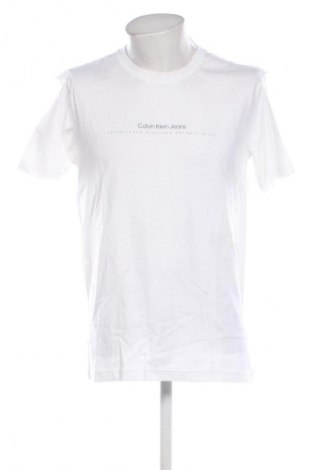 Męski T-shirt Calvin Klein Jeans, Rozmiar L, Kolor Biały, Cena 268,99 zł