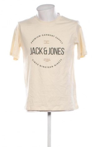 Ανδρικό t-shirt Jack & Jones, Μέγεθος S, Χρώμα Εκρού, Τιμή 21,99 €