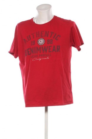 Ανδρικό t-shirt Jean Pascale, Μέγεθος XXL, Χρώμα Κόκκινο, Τιμή 12,99 €