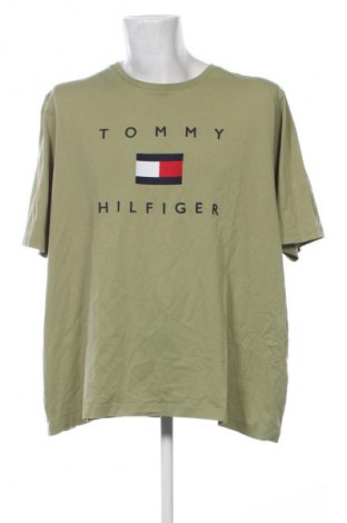 Męski T-shirt Tommy Hilfiger, Rozmiar 4XL, Kolor Zielony, Cena 111,99 zł