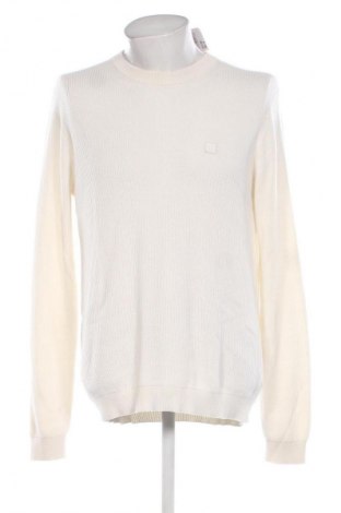 Herrenpullover Calvin Klein Jeans, Größe L, Farbe Ecru, Preis 104,99 €