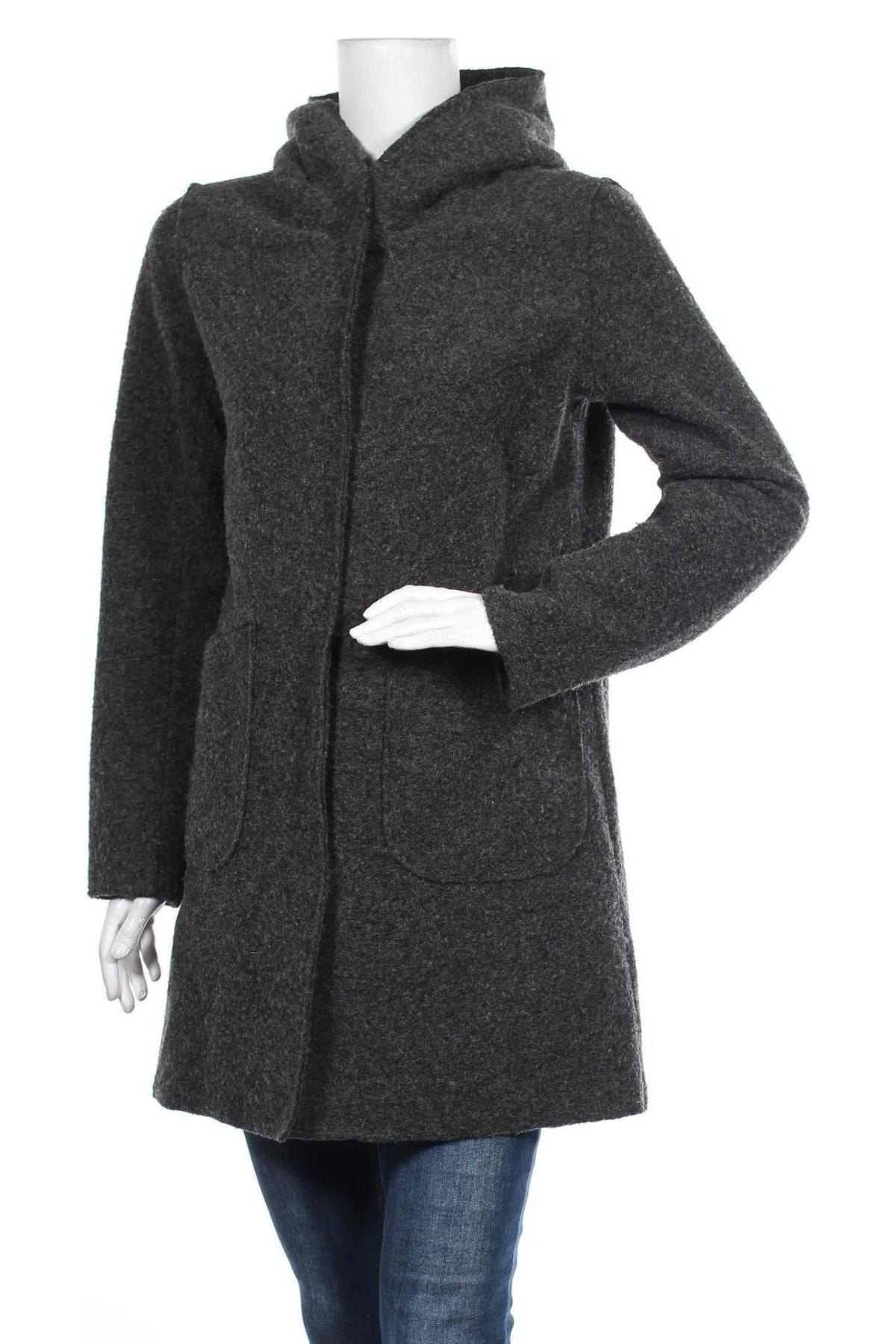 Γυναικείο παλτό Q/S by S.Oliver, Μέγεθος S, Χρώμα Γκρί, 89% πολυεστέρας, 11% μαλλί, Τιμή 49,49 €