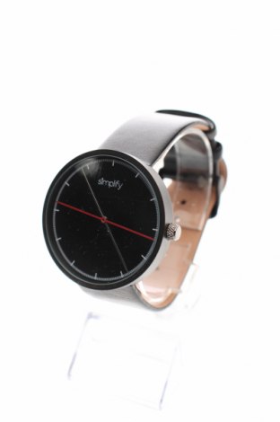 Часовник Simplify, Цвят Черен, Еко кожа, метал, Цена 186,72 лв.