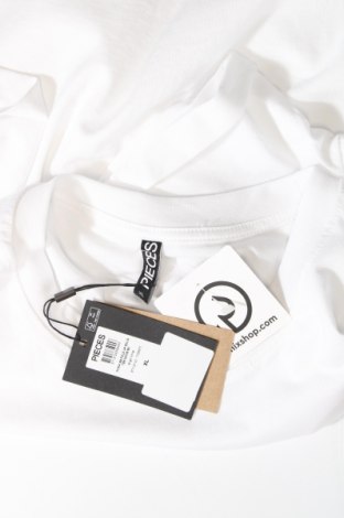 Γυναικείο t-shirt Pieces, Μέγεθος XL, Χρώμα Λευκό, Βαμβάκι, Τιμή 7,09 €