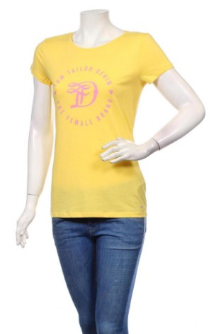 Γυναικείο t-shirt Tom Tailor, Μέγεθος S, Χρώμα Κίτρινο, Βαμβάκι, Τιμή 12,16 €