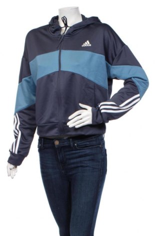 Γυναικείο φούτερ Adidas, Μέγεθος M, Χρώμα Μπλέ, Πολυεστέρας, Τιμή 46,54 €