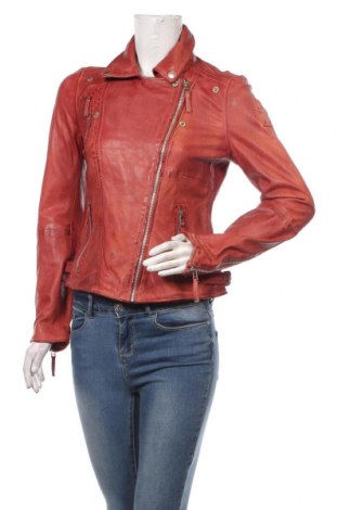Damen Lederjacke, Größe M, Farbe Rot, Echtleder, Preis 95,96 €