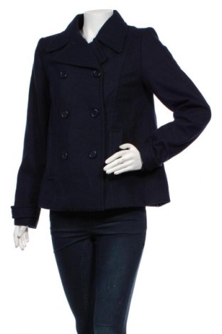 Дамско палто H&M, Размер M, Цвят Син, 60% вълна, 30% полиестер, 10% други материали, Цена 34,07 лв.