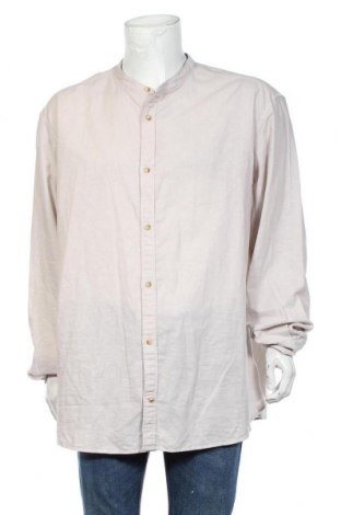 Мъжка риза Jack & Jones, Размер 4XL, Цвят Бежов, 43% памук, 29% памук, 28% лен, Цена 42,92 лв.