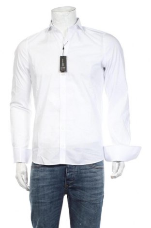 Мъжка риза Olymp, Размер M, Цвят Бял, 97% памук, 3% еластан, Цена 59,50 лв.