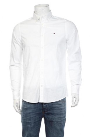 Мъжка риза Tommy Hilfiger, Размер S, Цвят Бял, 97% памук, 3% еластан, Цена 125,30 лв.