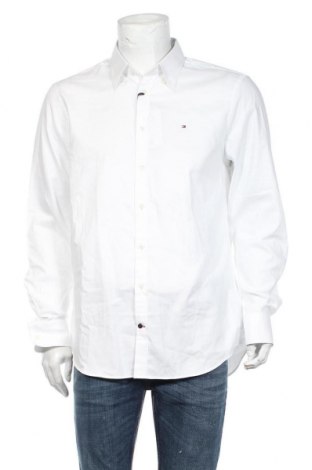 Мъжка риза Tommy Hilfiger, Размер XL, Цвят Бял, Памук, Цена 132,30 лв.