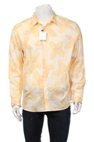Мъжка риза Zara, Размер L, Цвят Многоцветен, Памук, Цена 34,22 лв.