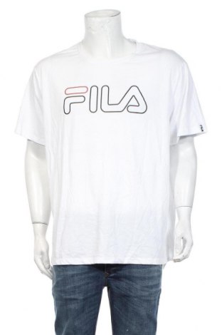 Мъжка тениска FILA, Размер 3XL, Цвят Бял, Полиестер, памук, Цена 29,40 лв.