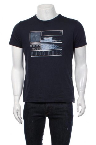 Herren T-Shirt Hugo Boss, Größe M, Farbe Blau, Baumwolle, Preis 57,76 €