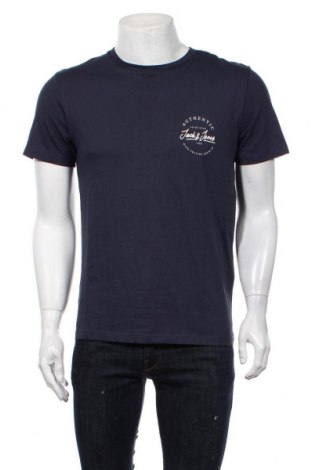 Мъжка тениска Jack & Jones, Размер M, Цвят Син, Памук, Цена 31,85 лв.