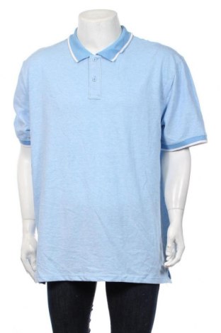 Мъжка тениска, Размер 4XL, Цвят Син, Памук, полиестер, Цена 22,05 лв.