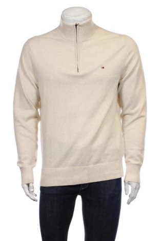 Мъжки пуловер Tommy Hilfiger, Размер L, Цвят Бежов, Вълна, Цена 164,25 лв.