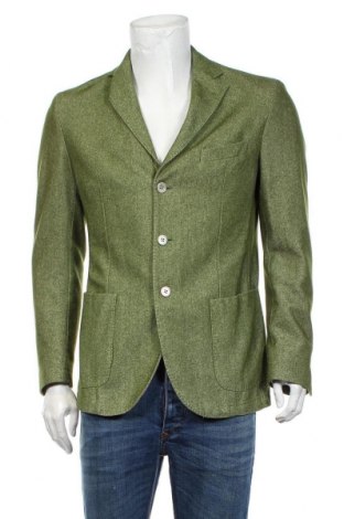 Мъжко сако L.B.M. 1911, Размер L, Цвят Зелен, 57% вълна, 43% памук, Цена 367,60 лв.
