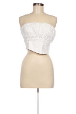 Γυναικείο αμάνικο μπλουζάκι Bershka, Μέγεθος XL, Χρώμα Λευκό, Τιμή 2,16 €