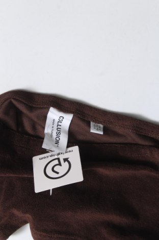 Γυναικείο αμάνικο μπλουζάκι Collusion, Μέγεθος M, Χρώμα Καφέ, Τιμή 3,48 €