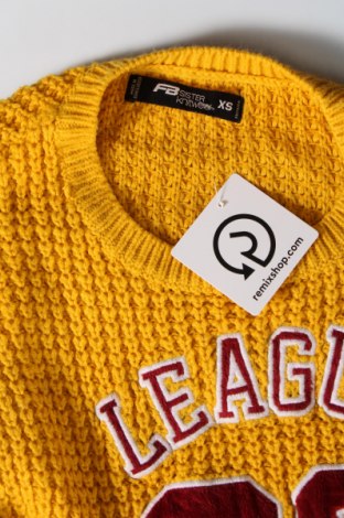 Дамски пуловер Fb Sister, Размер XS, Цвят Жълт, Цена 4,93 лв.