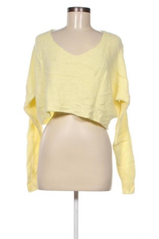 Γυναικείο πουλόβερ Made In Italy, Μέγεθος XL, Χρώμα Κίτρινο, Τιμή 5,38 €